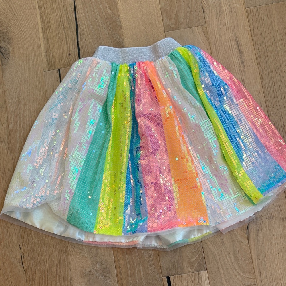 Lola + The Boys Shimmering White Skirt